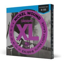 Encordoamento Guitarra 8C 09-65 D Addario XL Nickel EXL120-8