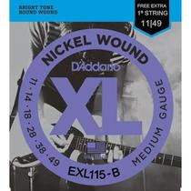 Encordoamento Guitarra Daddario .011 EXL115 Nickel Wound