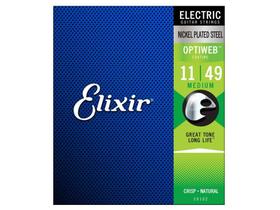 Encordoamento Guitarra Elixir Optiweb 011 049 Medium 19102 Encordoamento Guitarra Elixir Optiweb 011 049 Medium 19102
