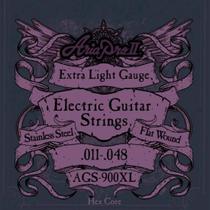 Encordoamento Guitarra Flat Wound .011 Ags900Xl Aria Pro Ii