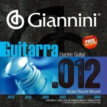 Encordoamento Guitarra Giannini 012 - Nickel Round Wound