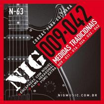 Encordoamento Guitarra NIG N-63 .009-.042 - Niquel -Rouxinol