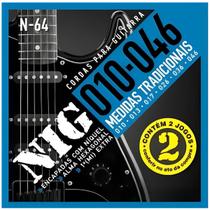 Encordoamento Guitarra Nig N-64 .010” Kit 2 jogos PR2N64L