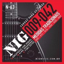 Encordoamento guitarra nig n63 09 extra