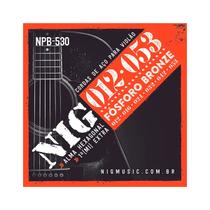 Encordoamento Jogo De Cordas P/ Violão 012 Nig Npb530 + Mi Encordoamento Jogo De Cordas P/ Violão 012 Nig Npb530 + Mi