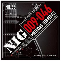 Encordoamento Nig Cordas para Guitarra 009 Hibrida NH66