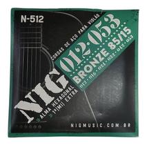Encordoamento Nig N-512 Violão Aço Folk 012 Bronze 85/15