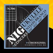 Encordoamento Nig N306 Ukulelê Concert Nylon Branco