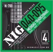 Encordoamento NIG p/ Baixo 4 Cordas N-700 /040 Escala Longa Encordoamento NIG p/ Baixo 4 Cordas N-700 /040 Escala Longa