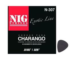 Encordoamento NIG para CHARANGO nylon preto c/ bolinha - N307