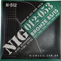 Encordoamento nig violao aco 012 bronze 85/15 6 cordas n512 Encordoamento nig violao aco 012 bronze 85/15 6 cordas n512