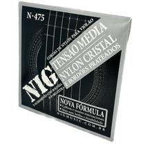 Encordoamento Nylon com bolinha Violão Tensão Média Nig N475 + corda extra D (ré)