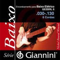 Encordoamento p/ baixo 6 cordas 032 giannini geebrs6 Encordoamento p/ baixo 6 cordas 032 giannini geebrs6