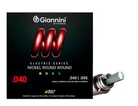 Encordoamento p/ baixo giannini 4 cordas 0.40 geebrl Encordoamento p/ baixo giannini 4 cordas 0.40 geebrl