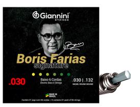 Encordoamento p/ baixo giannini 6 cordas 030 boris faria ssbnbf