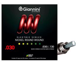 Encordoamento p/ baixo giannini 6 cordas geebrl/6 leve 0.030" Encordoamento p/ baixo giannini 6 cordas geebrl/6 leve 0.030"