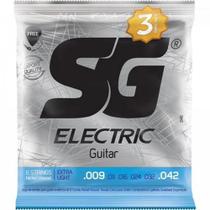Encordoamento p/ Guitarra .009 Extra Light Pack c/ 3 SG - PCT / 3 Encordoamento p/ Guitarra .009 Extra Light Pack c/ 3 SG - PCT / 3