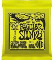 Encordoamento p/guitarra ernie ball 010 regular slink 2221