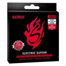 Encordoamento p/ guitarra -- Tensão Leve -- 009 -- SOLEZ - SLG9 -- 1 e 2 cordas extras