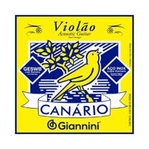 Encordoamento p/ Violão -- GIANNINI CANÁRIO -- c/ bolinha -- Aço -- GESWB