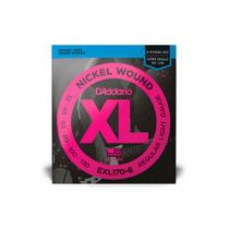 Encordoamento Para Baixo D Addario Xl Nickel Wound Exl170-6 6 Cordas Escala Longa .032-.130