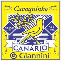 Encordoamento Para Cavaquinho Giannini Canário Gescb (.010.023) Média Com Bolinha