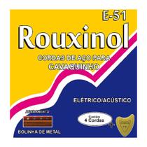 Encordoamento Para Cavaquinho Rouxinol E51 Calibre .011 com Bolinha + Palheta