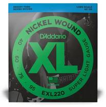 Encordoamento Para Contrabaixo 4 Cordas Super Leve D'Addario (.040 - .095) EXL220 Encordoamento Para Contrabaixo 4 Cordas Super Leve D'Addario (.040 - .095) EXL220