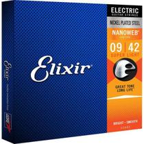 Encordoamento Para Guitarra .009 Super Light Nanoweb 12002 Elixir F002