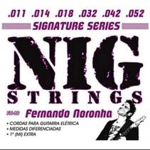 Encordoamento Para Guitarra 011-052 - Fernando Noronha - 1 Mi Extra + Palheta NIG