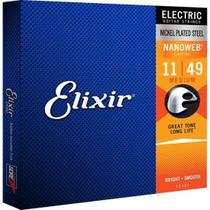 Encordoamento Para Guitarra .011 Medium Nanoweb 12102 Elixir F002