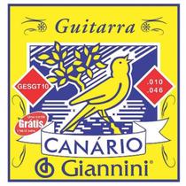 Encordoamento Para Guitarra Canário Aço 010 Gesgt10 Giannini Encordoamento Para Guitarra Canário Aço 010 Gesgt10 Giannini