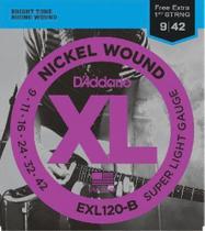 Encordoamento para Guitarra - EXL120 6 Cordas Super LIGHT .009-.042 - Corda MI EXTRA - DAddario Encordoamento para Guitarra - EXL120 6 Cordas Super LIGHT .009-.042 - Corda MI EXTRA - DAddario