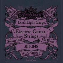 Encordoamento Para Guitarra Flat Wound .011 AGS900XL Aria Encordoamento Para Guitarra Flat Wound .011 AGS900XL Aria