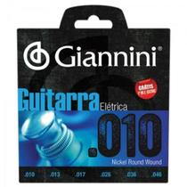 Encordoamento Para Guitarra GEEGST10 0.10 GIANNINI Encordoamento Para Guitarra GEEGST10 0.10 GIANNINI
