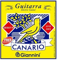 Encordoamento para Guitarra GESGT10 (.010 .046) - Canário - Giannini S/A