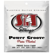 Encordoamento Para Guitarra SIT 009 Power Groove Extra Light PN942 - S.I.T.