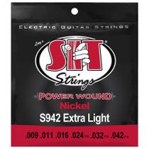 Encordoamento Para Guitarra SIT 009 Power Wound Extra Light S942 - S.I.T.