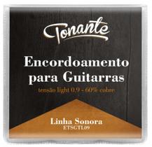 Encordoamento para guitarra - sonora - tensão light 0.9 - 60% cobre - etsgtl09 - TONANTE