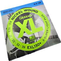 Encordoamento Para Guitarra Tensão 08,5 D'Addario XL Nickel Wound EXL130+ Encordoamento Para Guitarra Tensão 08,5 D'Addario XL Nickel Wound EXL130+