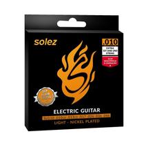 Encordoamento para guitarra Tensão Média 010 SOLEZ SLG10 1 e 2 cordas extras