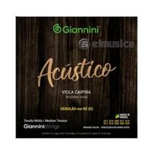 Encordoamento Para Viola Caipira Giannini Acústico - Modelo Bronze 65/35 em Tensão Média (Cebolão em Ré)