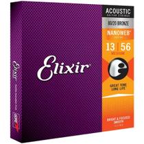 Encordoamento Para Violão 013 Aço Medium Bronze Com Revestimento Nanoweb 11102 Elixir