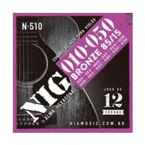 Encordoamento Para Violão 12 Cordas Nig (.010 - .050) N510 Encordoamento Para Violão 12 Cordas Nig (.010 - .050) N510