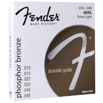 Encordoamento para Violão Aço 0.10 60XL Bronze Fosforoso - Fender - Fender