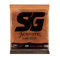 Encordoamento Para Violao Aco 011 Bronze 85 15 SG Triple Pack com 3 jogos