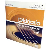 Encordoamento Para Violão Aço 10-47 D'Addario Phosphor Bronze EJ15