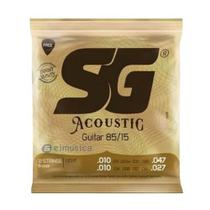 Encordoamento Para Violão Aço 12 Cordas Bronze 85 15 P/violao 0.010 - 0.047 / 0.010 - 0.027 Sg