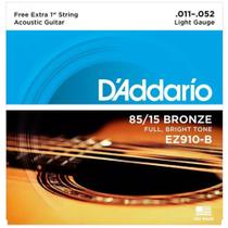 Encordoamento Para Violão Aço 6 Cordas Light Ez910 Daddario - DAddario