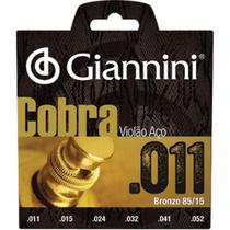 Encordoamento Para Violão Aço Cobra .011 Bronze Geeflk Encordoamento Para Violão Aço Cobra .011 Bronze Geeflk